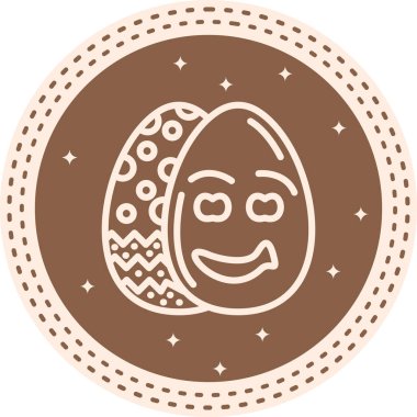 Easter Grinning Egg High Quality Scalable Vector Illustration