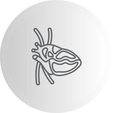 kalp atrium simgesi, vektör çizimi basit tasarım