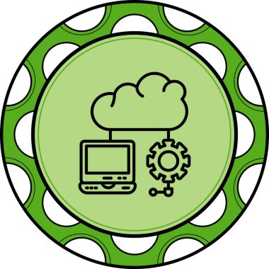 Bulut İzleme Simgesi, Beyaz Arkaplanda Görüntü