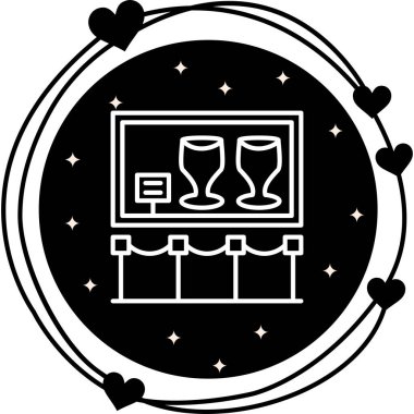 Glass Sergisi Web simgesi vektör illüstrasyonu