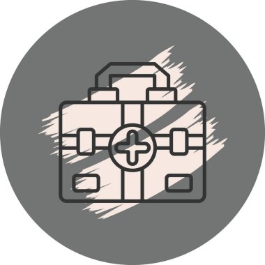 İlk yardım kiti web simgesi vektör illüstrasyonu