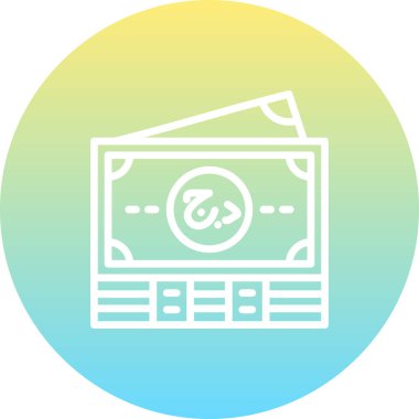 Cezayir Notları Web simgesi vektör illüstrasyonu