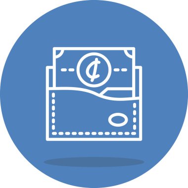 Gana Cüzdan Web simgesi vektör illüstrasyonu