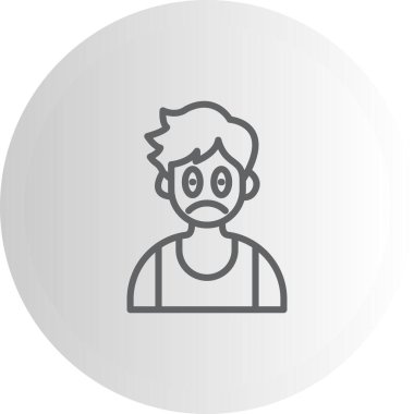 erkek avatar simgesi, vektör illüstrasyonu basit tasarım