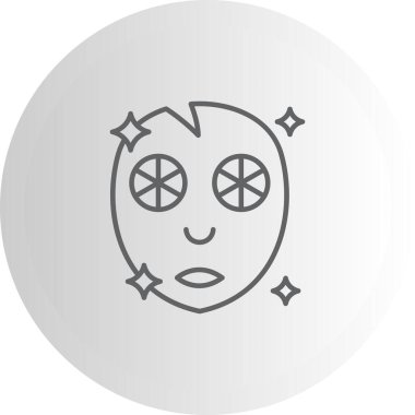 Parlak Maske ağ simgesi vektör illüstrasyonu