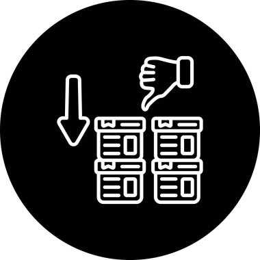 Düşük Stok Simgesi, Basit İllüstrasyon