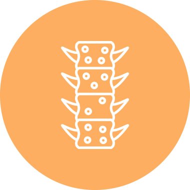 Lumbar Omurga Web simgesi vektör illüstrasyonu