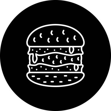 Çizburger Hattı Simgesi, Beyaz Arkaplanda Basit Resimler 