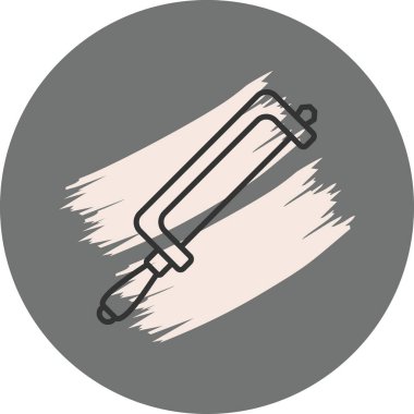 Saw web simgesi vektör illüstrasyonunun üstesinden geliniyor