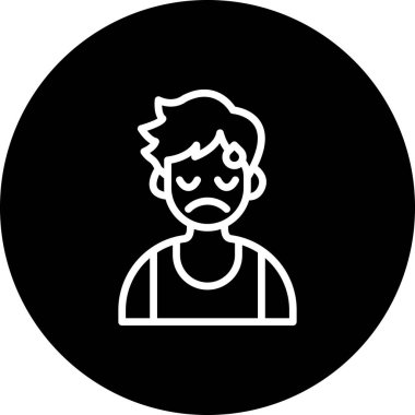 erkek avatar simgesi, vektör illüstrasyonu basit tasarım