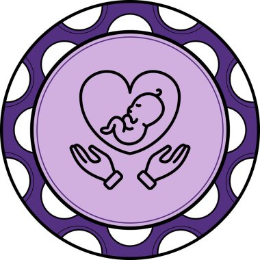 Bebek Bakımı Web simgesi vektör illüstrasyonu