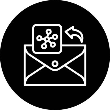 E- posta Ağı Yüksek Çözünürlüklü Düz Tasarım Sembolü