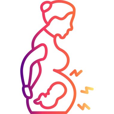 İşçi Ağrısı ağ ikonu vektör illüstrasyonu