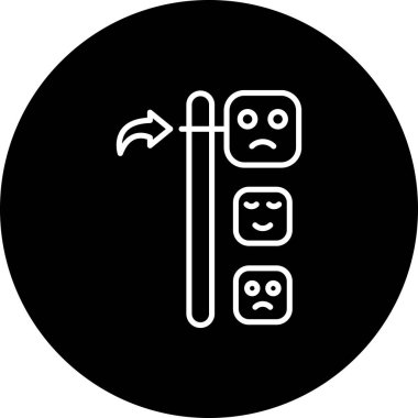 Üzgün Yüz Belirgin Temiz Damgalama Grafiksel ŞekliName