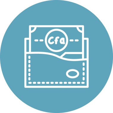 wallet icon, vector illustration simple design