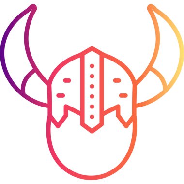 Viking Miğferi basit düz bir illüstrasyon