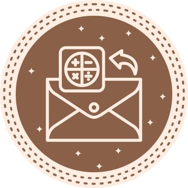 E- posta satırı simgesi, beyaz arkaplan üzerine basit illüstrasyon