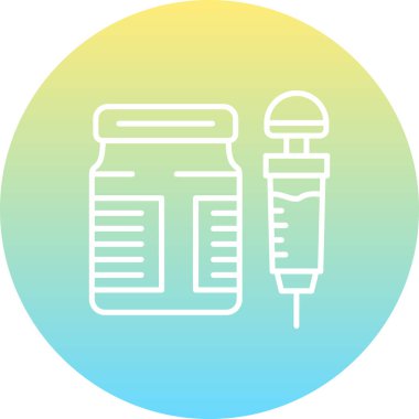 Aşı simgesi basit düz illüstrasyon