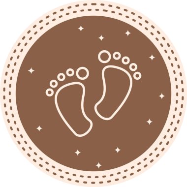 Bebek Ayak İzi Simgesi, Basit Çizim