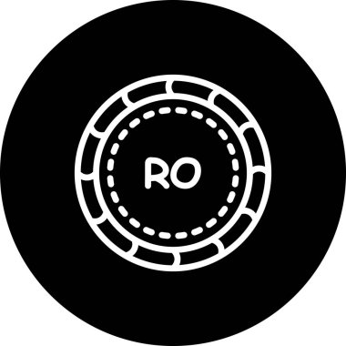 Umman para birimi simgesi, basit düz resimleme