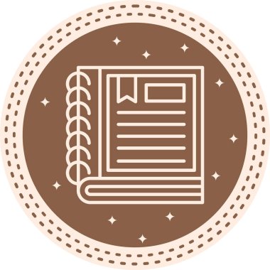 Notebook Line Icon Isolated on White Background