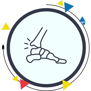 Yumru Ayak Web ikonu vektör illüstrasyonu