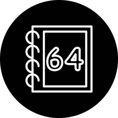 Altmış dört Web simgesi vektör illüstrasyonu sayılıyor