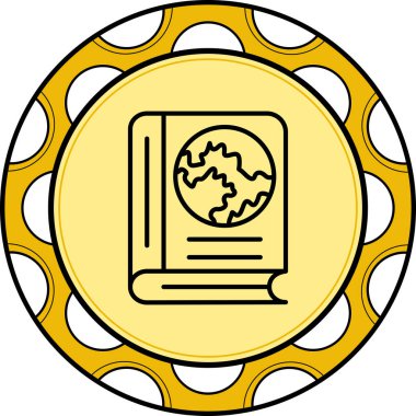 Coğrafya Kitabı Eşsiz Soyut Markalaşma Grafiksel ŞekliName