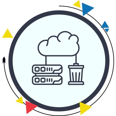 Bulut Depolama Kovası Zarif Modern Yaratıcı Sanat Sembolü