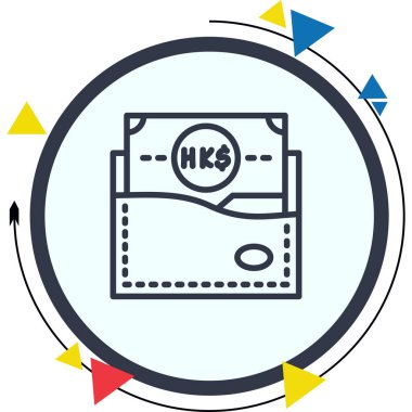 wallet icon, vector illustration simple design