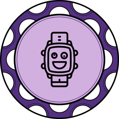 akıllı saat simgesi, vektör illüstrasyonu basit tasarım