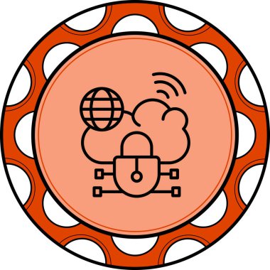 Bulut Sanal Ağı Yüksek Kaliteli Özel Vektör Tasarımı