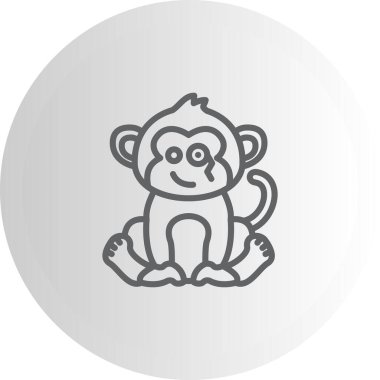 Monocle Monkey Yaratıcı Eşsiz Markalaştırma Vektörü Elemanı