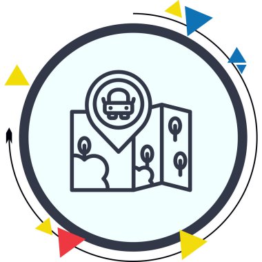 Konum Araç Rafineri Zarif Vektör Sanat Nesnesi