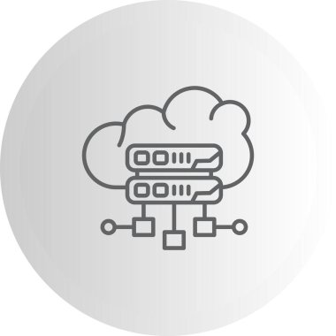 Bulut Verisi Zarif Asgari Dijital Grafik Sembolü