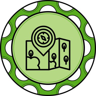 Harita gezinme web simgesi ile pusula