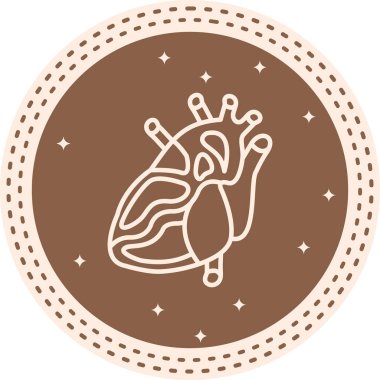 Kardiyomiyopati ağ ikonu vektör çizimi