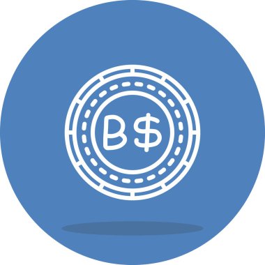 Brunei Madeni Para Premium Çağdaş Düz Vektör Özelliği