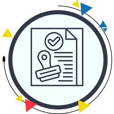 Belge Simgesi. Web Kullanımı için Basit Vektör İllüstrasyonu.