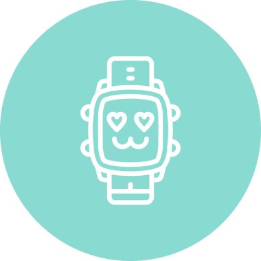 akıllı saat simgesi, vektör illüstrasyonu basit tasarım