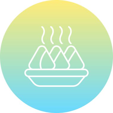 Samosa web simgesi, vektör illüstrasyonu