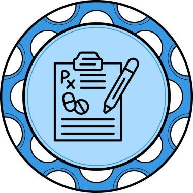  Reçete Simgesi vektör illüstrasyon tasarımı