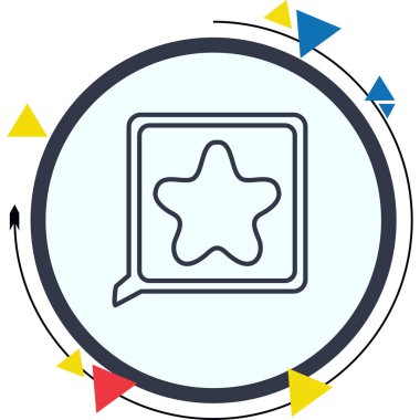 Rozet simgesi, vektör illüstrasyonu basit tasarım