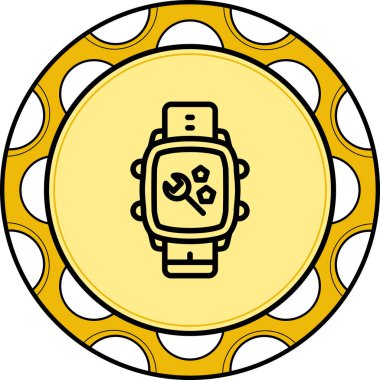 Akıllı Saat Bakım Biçimli Marka Vektörü Özelliği