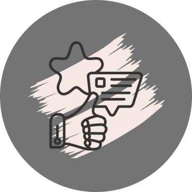 düz geribildirim simgesi vektör çizimi 