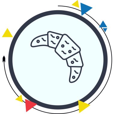 vector illustration of Croissant food icon