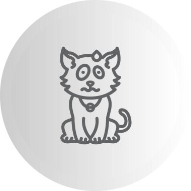 Gergin Kedi Profesyonel Düz Sanat Düzenlemesi