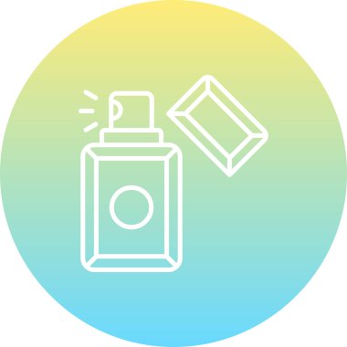 Parfüm şişesi. Web simgesi basit illüstrasyon