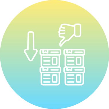 Düşük Stok Simgesi, Basit İllüstrasyon