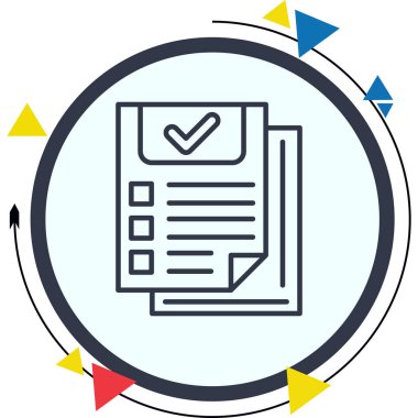 Belge Simgesi. Web Kullanımı için Basit Vektör İllüstrasyonu.